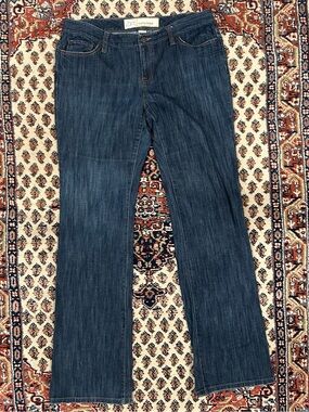 LOFT Curvy Bootcut Dark Wash Blue Jeans Denim 10L